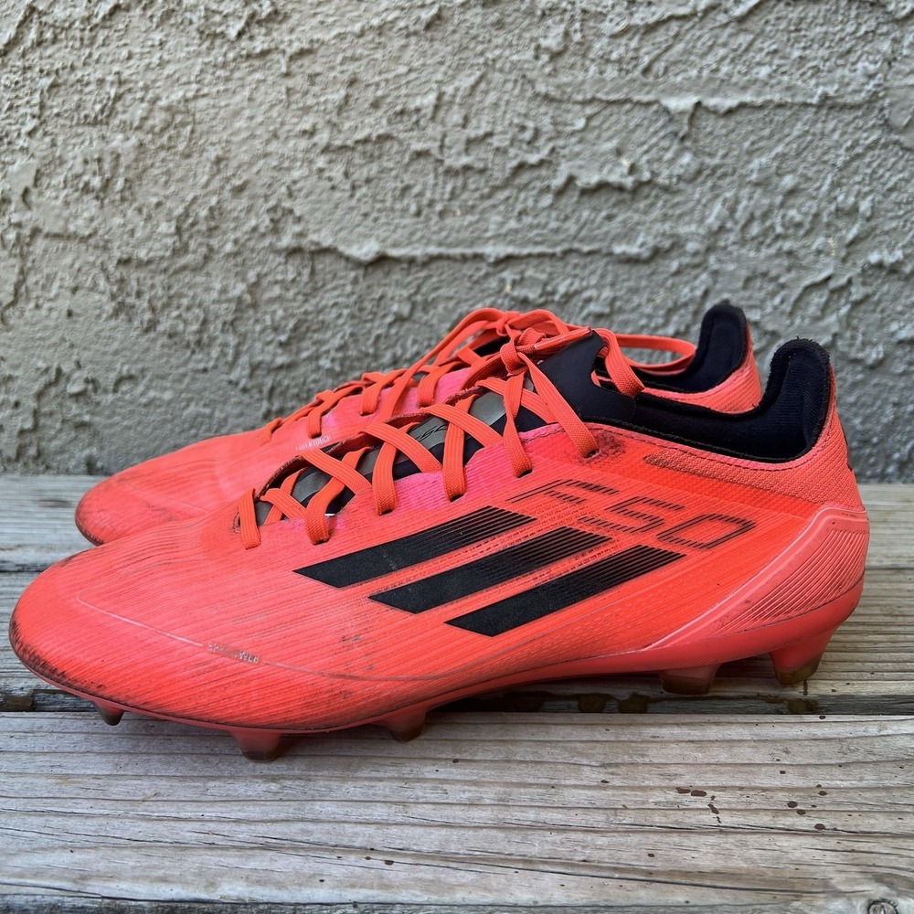 Adidas Cleats Men Size 9.5 F50 Pro FG Lace Up Soccer Orange/Black - Picture 5 of 12